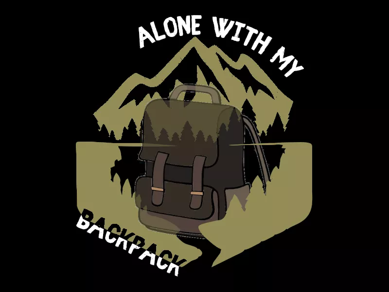 Logo alone with my backpack